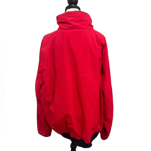 Lands' End Flee e Lined Men's Vibrant Red Windbreaker - Picture 2 of 9